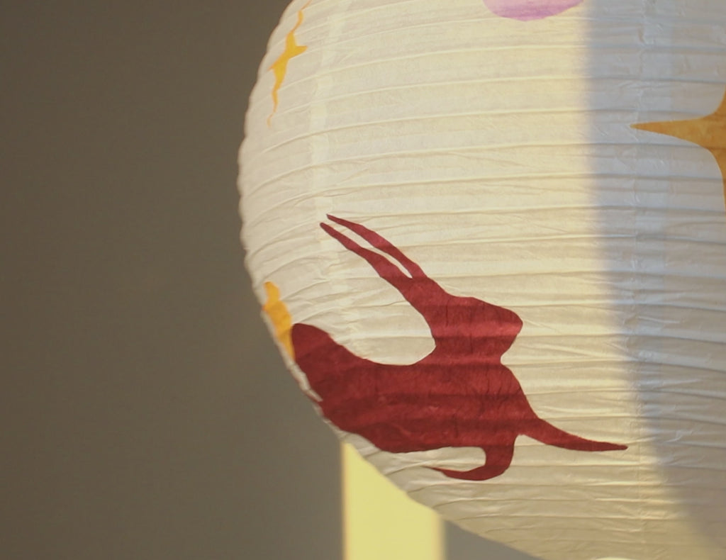 Handmade Mulberry Paper Lamp Shade – Whimsy Bunny Design