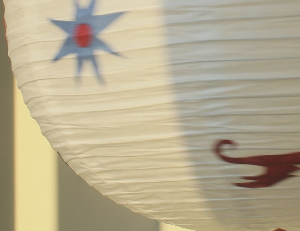 Handmade Mulberry Paper Lamp Shade – Whimsy Dachshund Design