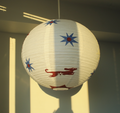 Handmade Whimsy Dachshund lamp shade made from mulberry paper